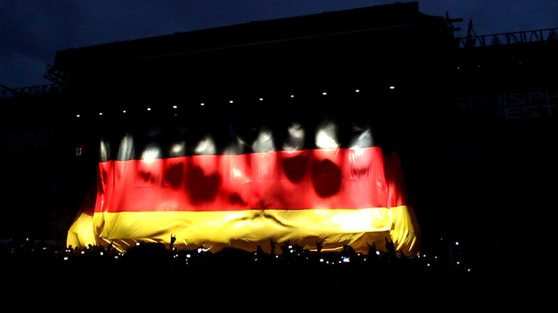 German flag at music festival