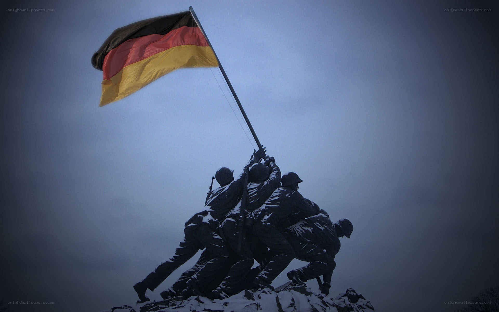 German flag on Iwo Jima monument