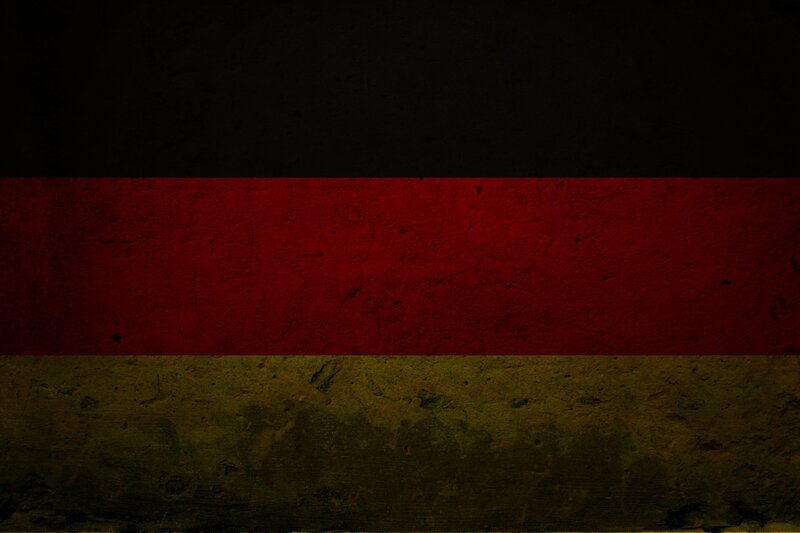 German Flag on Textured Surface — Black