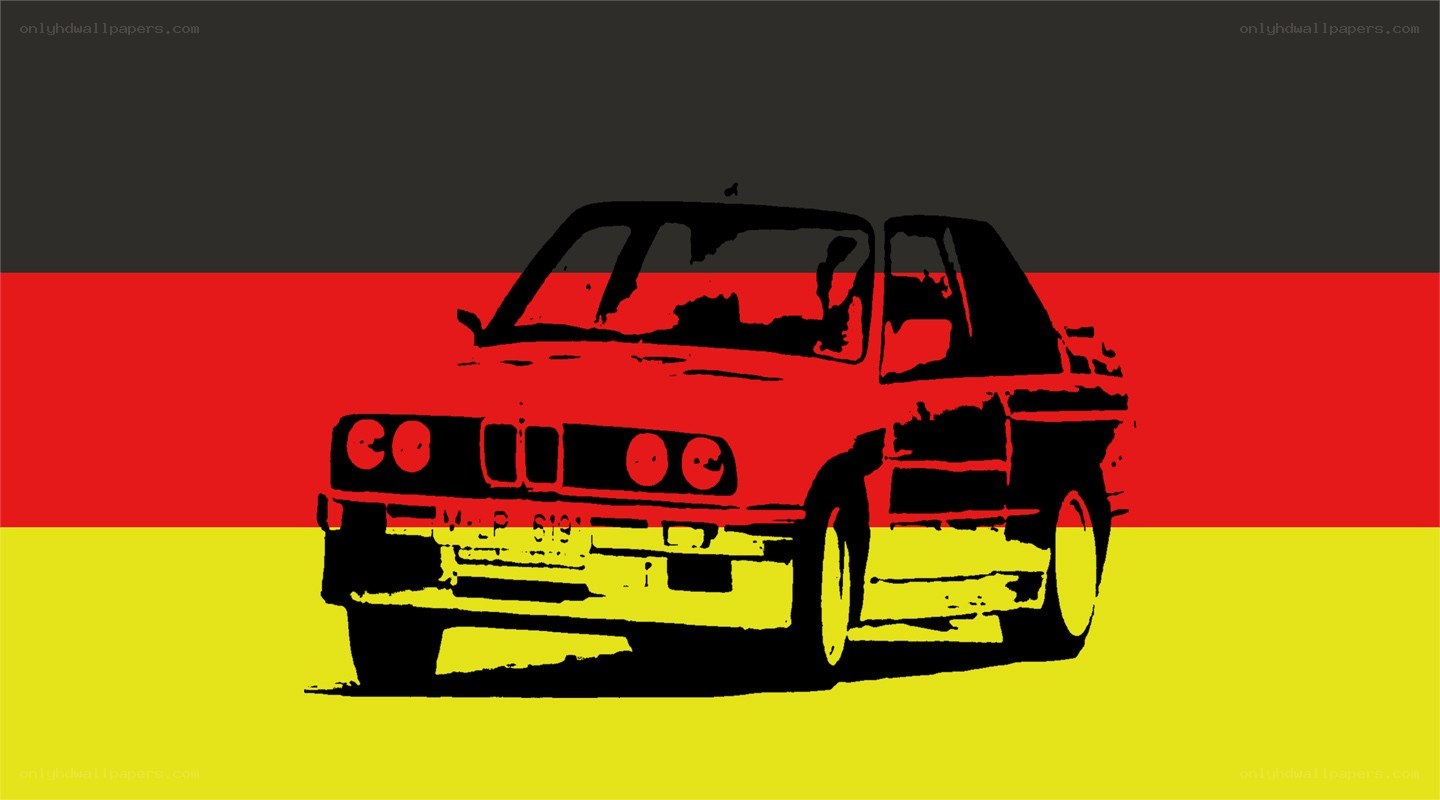 German flag with car illustration