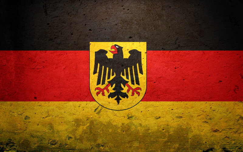 German flag with coat of arms