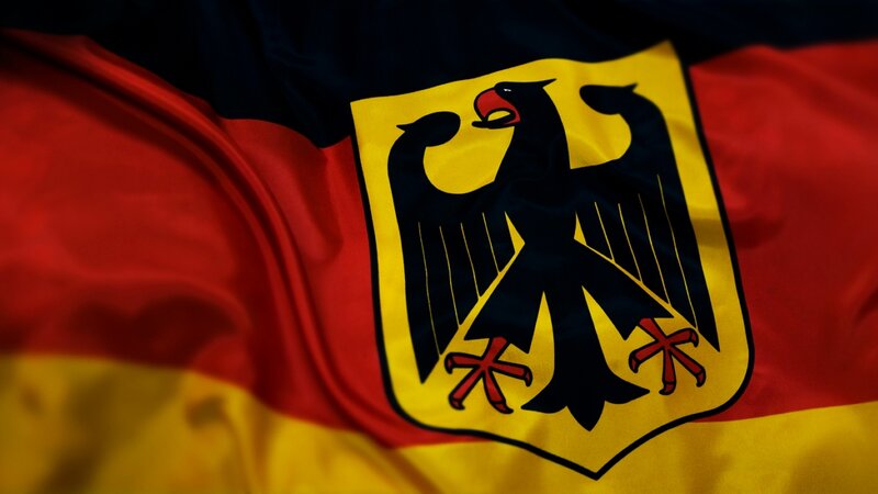 German flag with coat of arms
