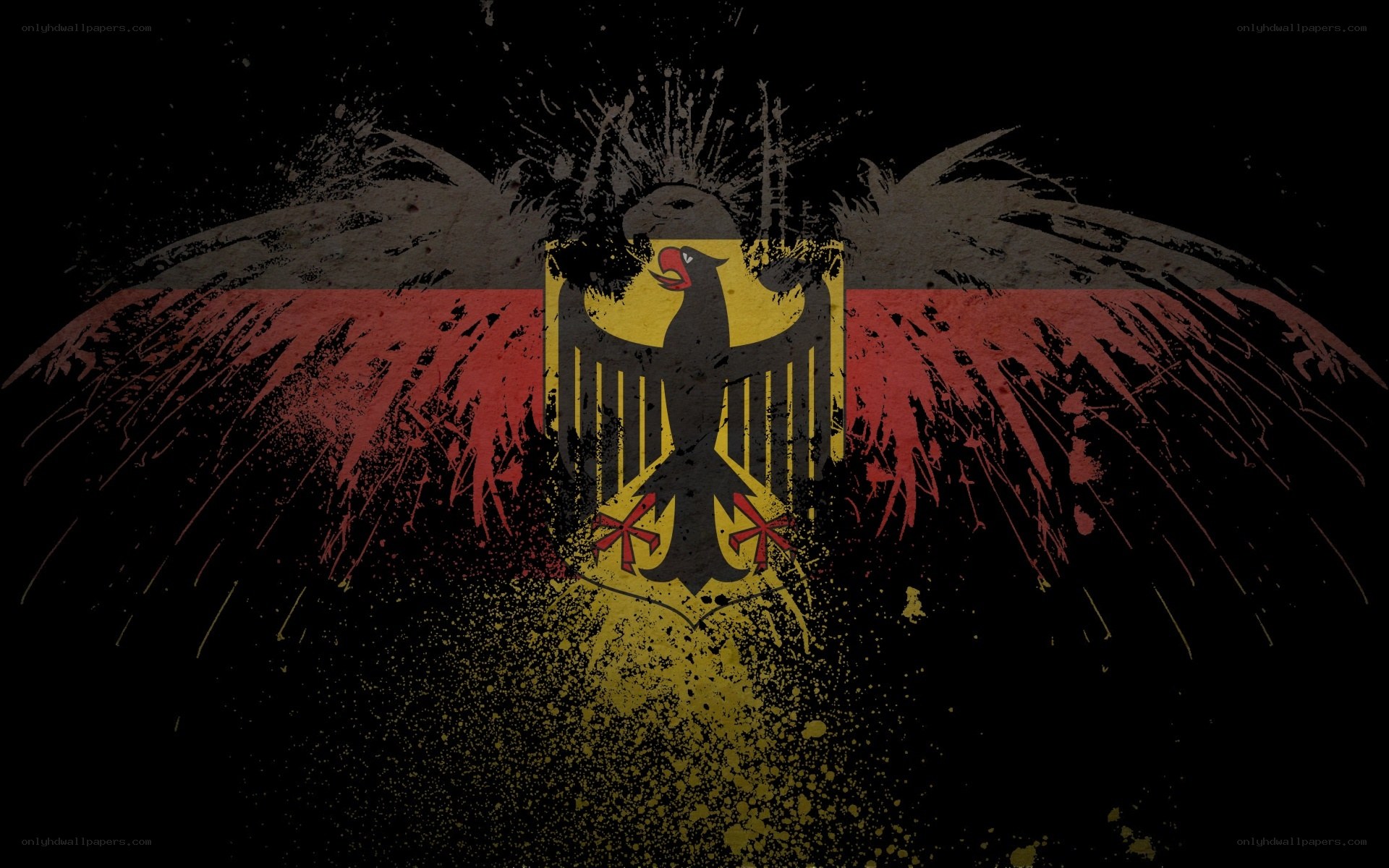 German flag with eagle emblem