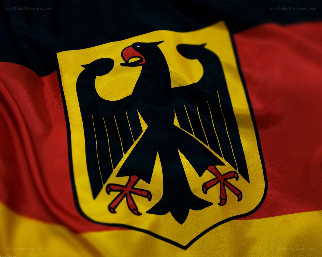 German flag with eagle emblem