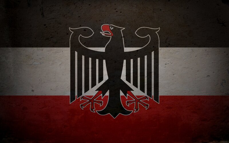 German flag with eagle emblem