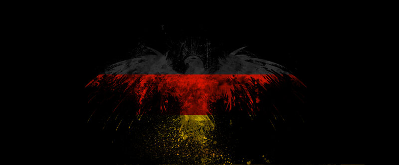 German flag with eagle