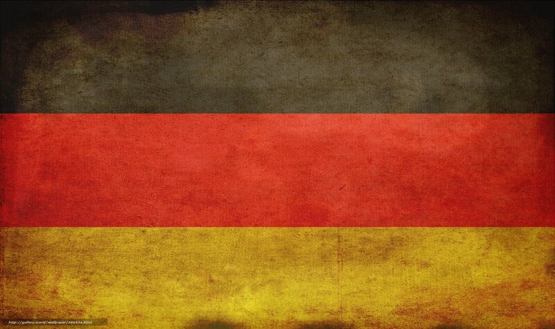 German Flag with Grunge Texture — Black