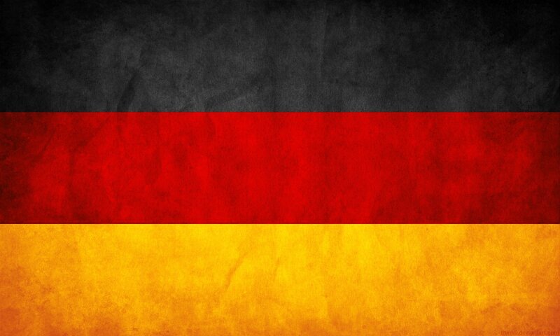 German Flag with Texture — Black, Neutral, Digital Art