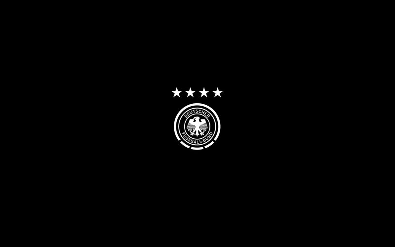 German Football Emblem — Black, Minimalist