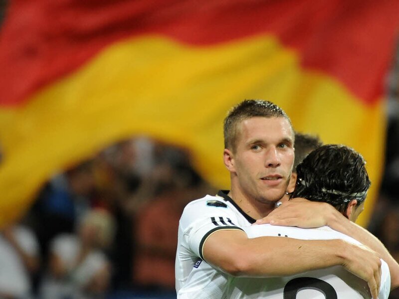 German football players celebrating