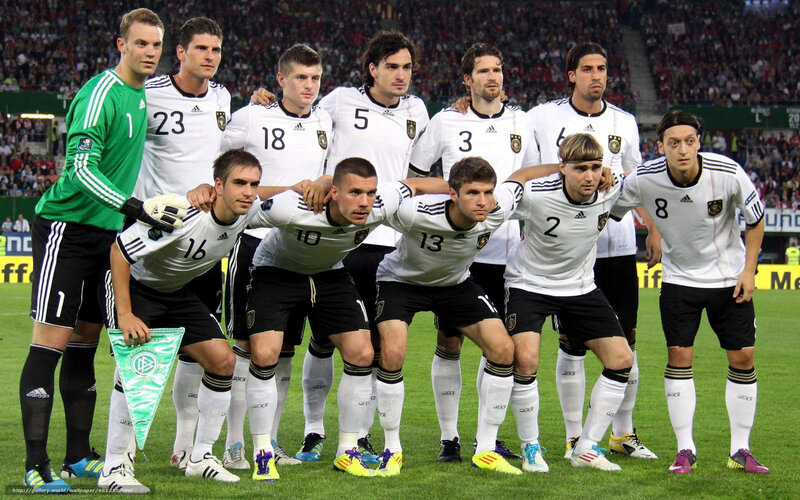 German Football Team — White, Serious