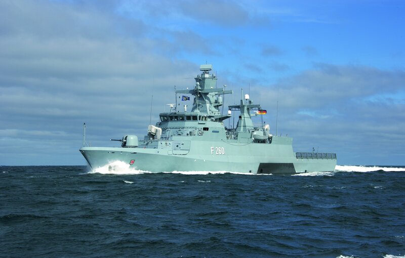 German frigate at sea