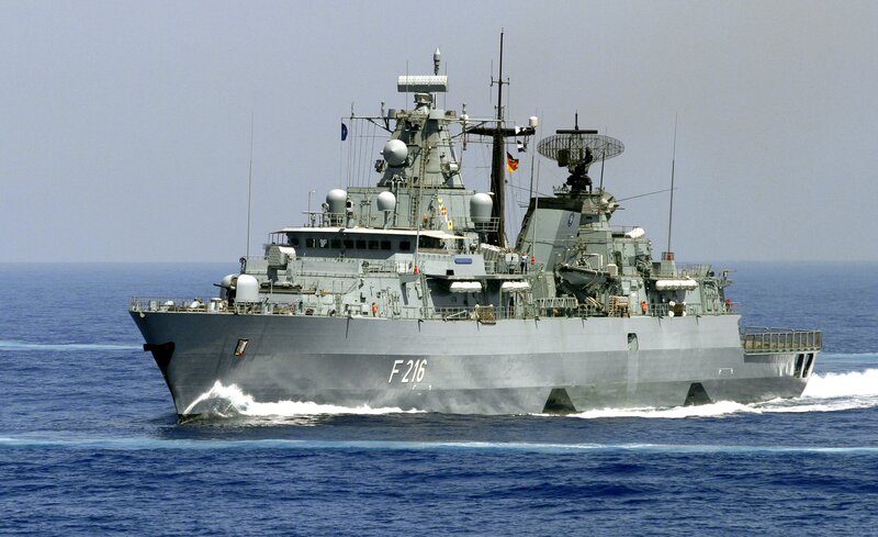 German frigate at sea