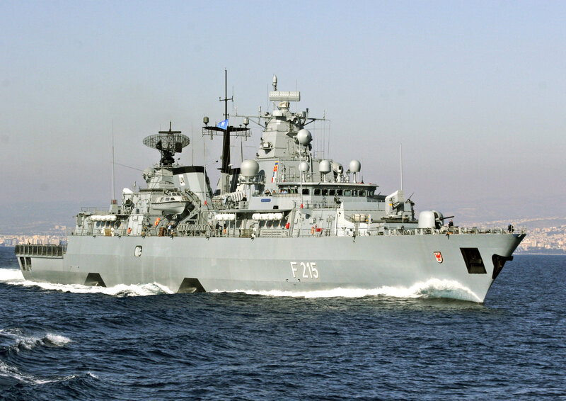 German frigate at sea