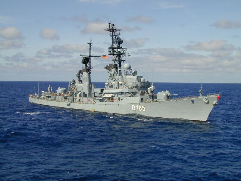 German frigate at sea