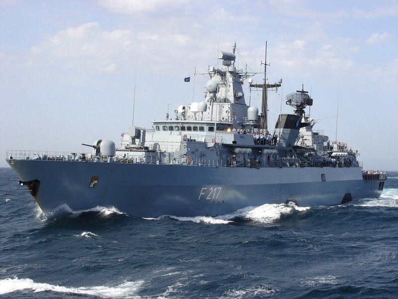 German frigate at sea