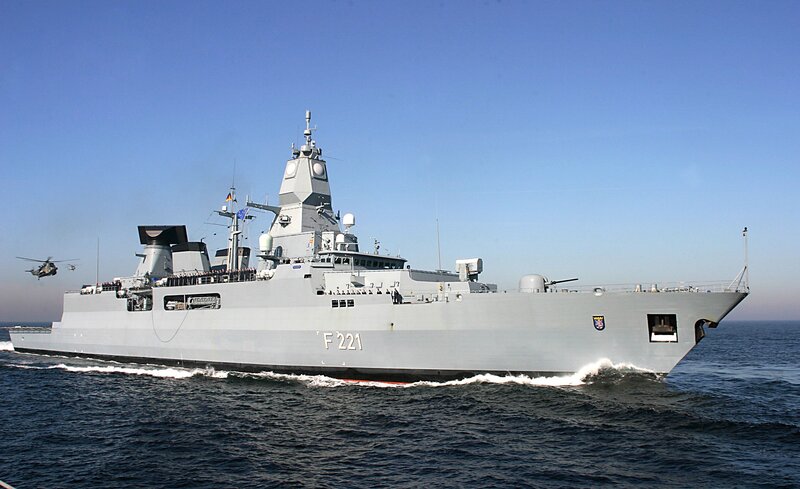 German frigate at sea