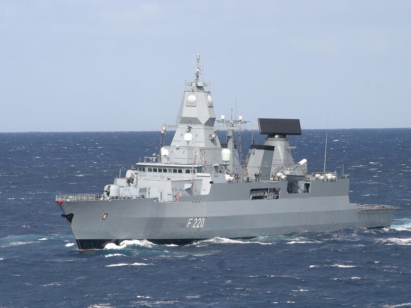German frigate at sea