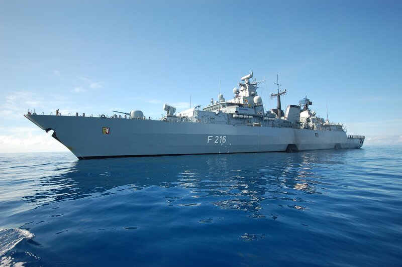 German frigate at sea