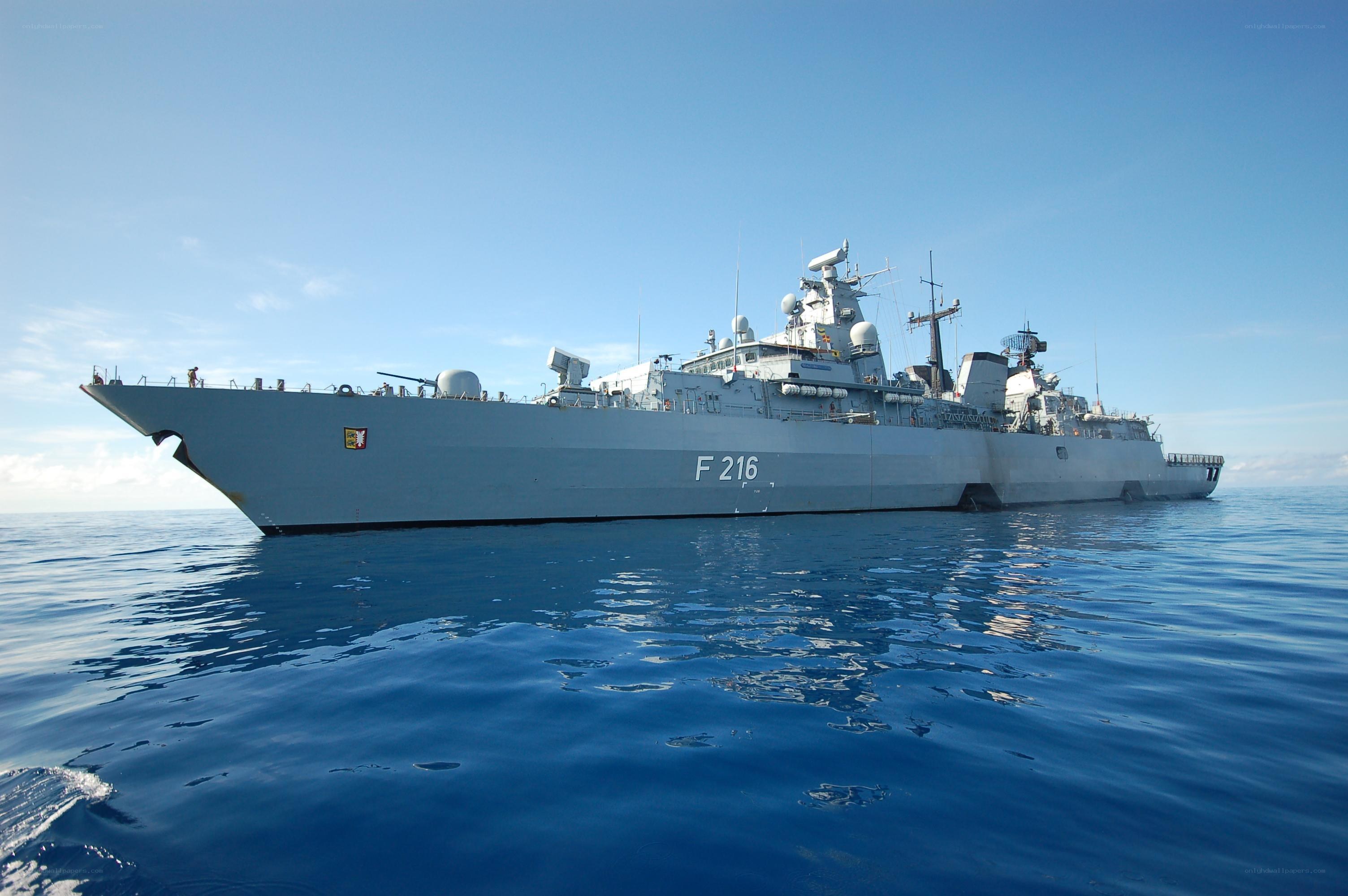German frigate at sea