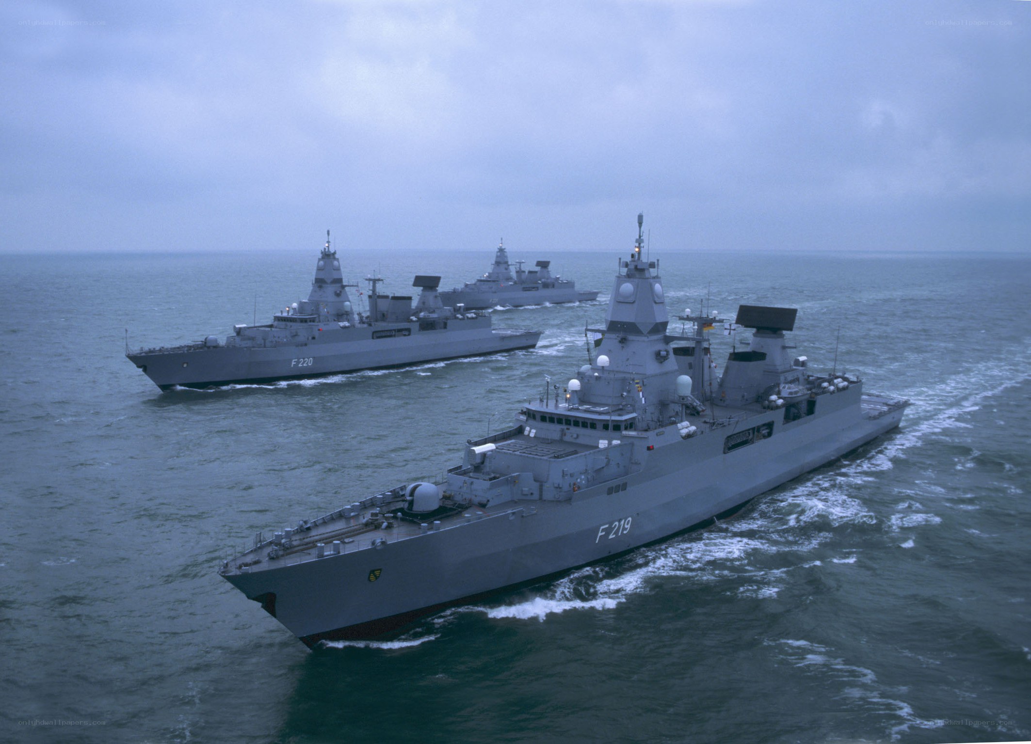 German frigate fleet at sea