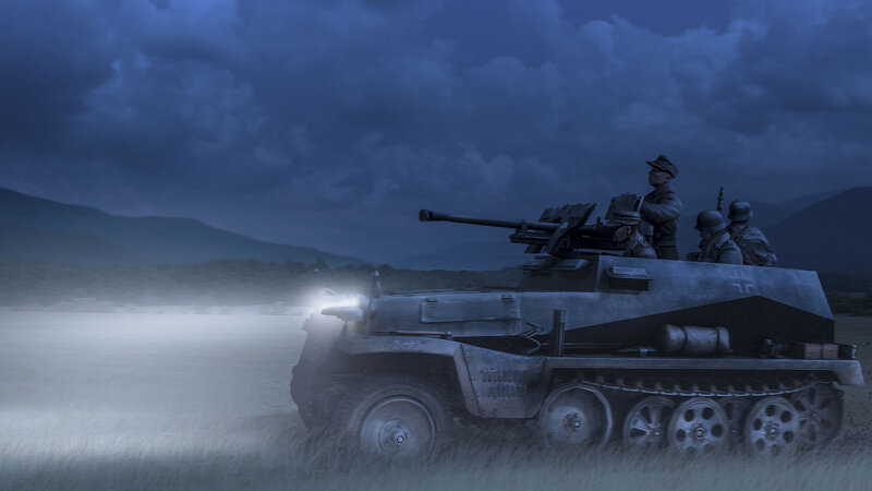 German Half-track Vehicle — Blue