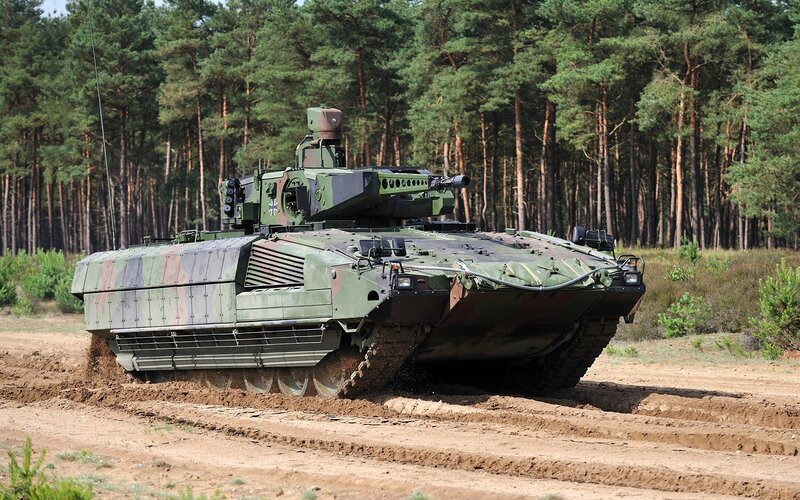 German infantry fighting vehicle in forest