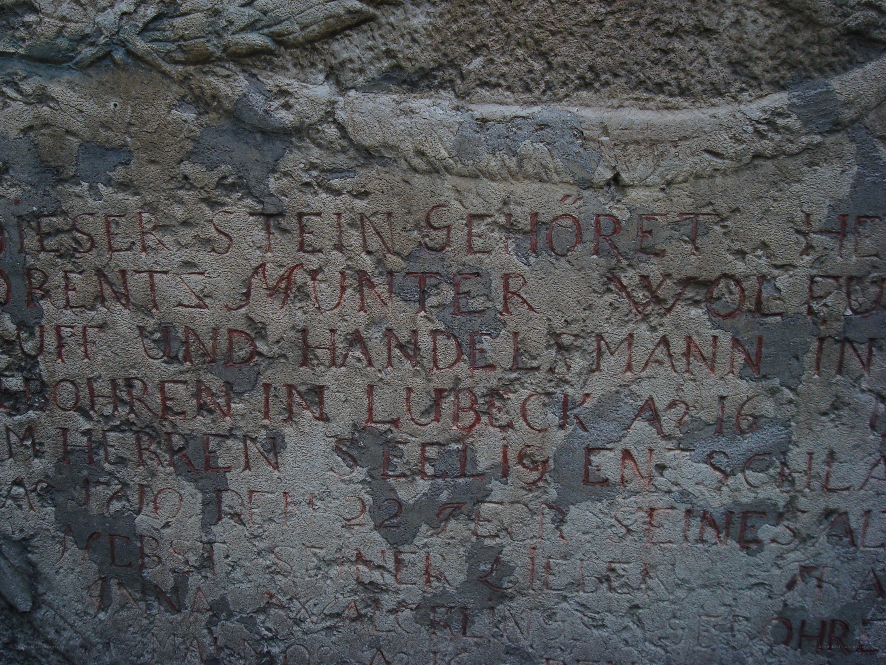 German inscription on stone