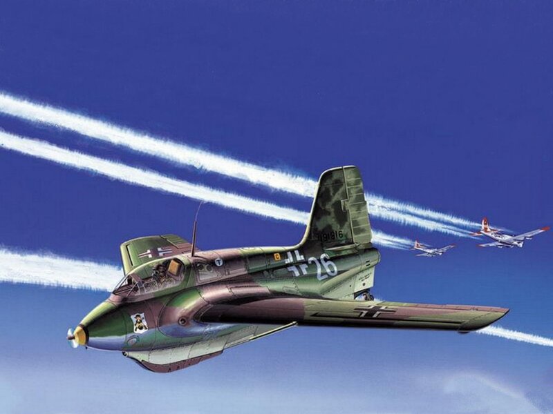 German jet aircraft in flight