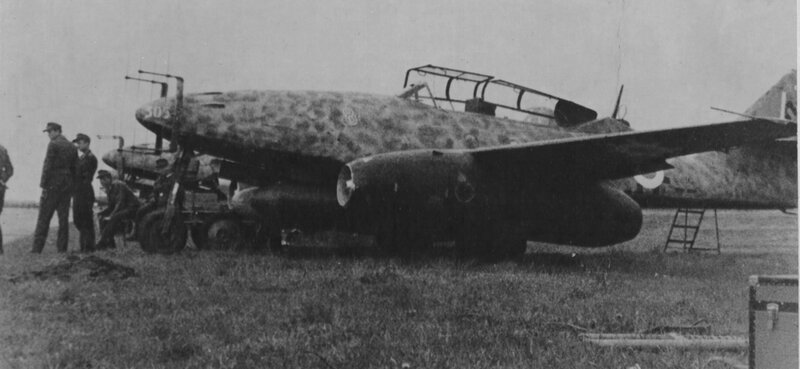 German jet aircraft on airfield