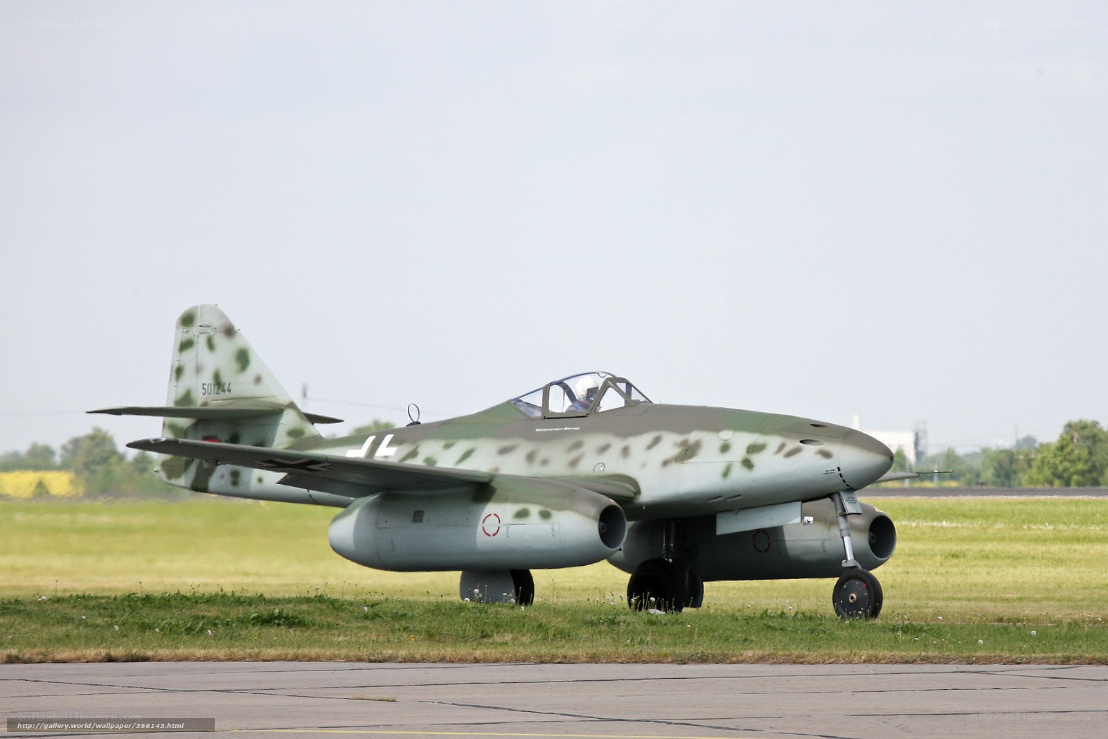 German jet aircraft on airfield