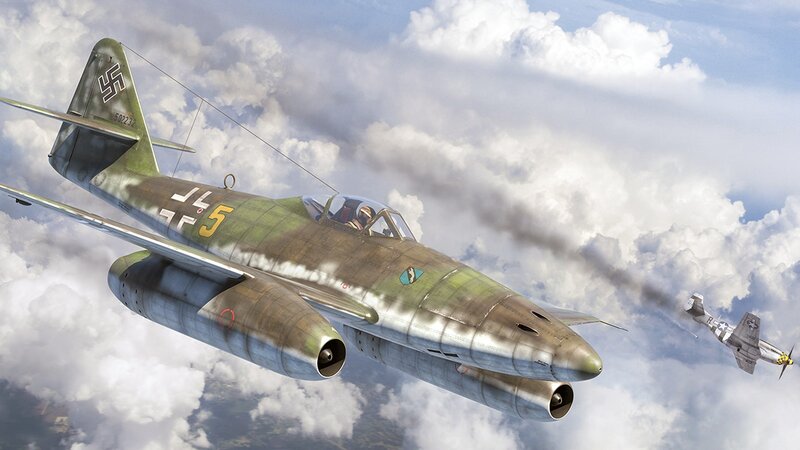 German Jet Fighter — Green, Dramatic, Afternoon