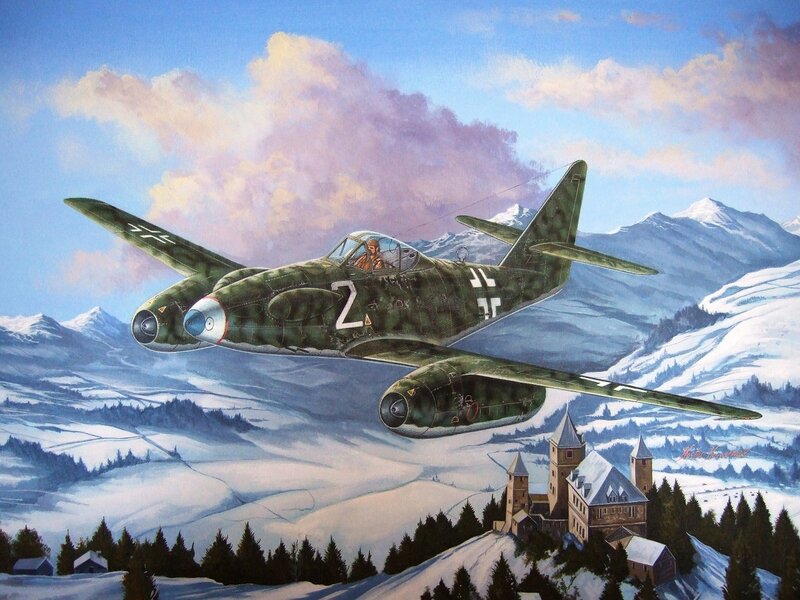German Jet Fighter — Green, Dramatic