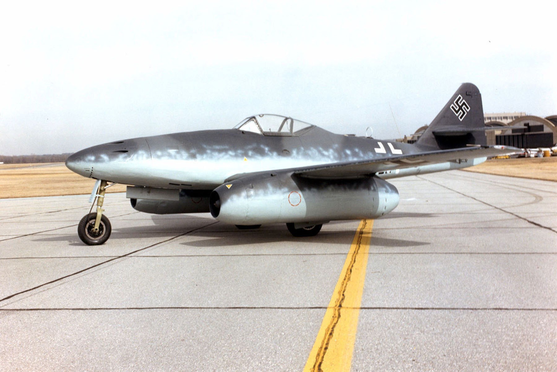 German jet fighter on tarmac
