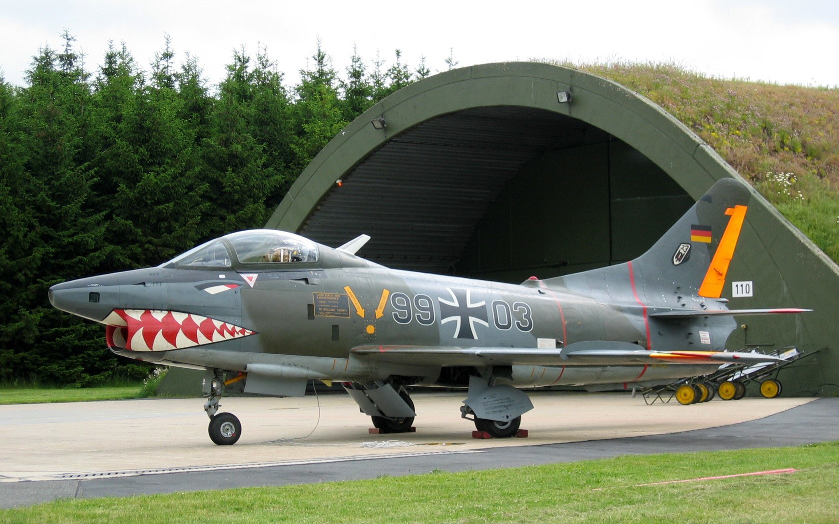 German jet with shark teeth
