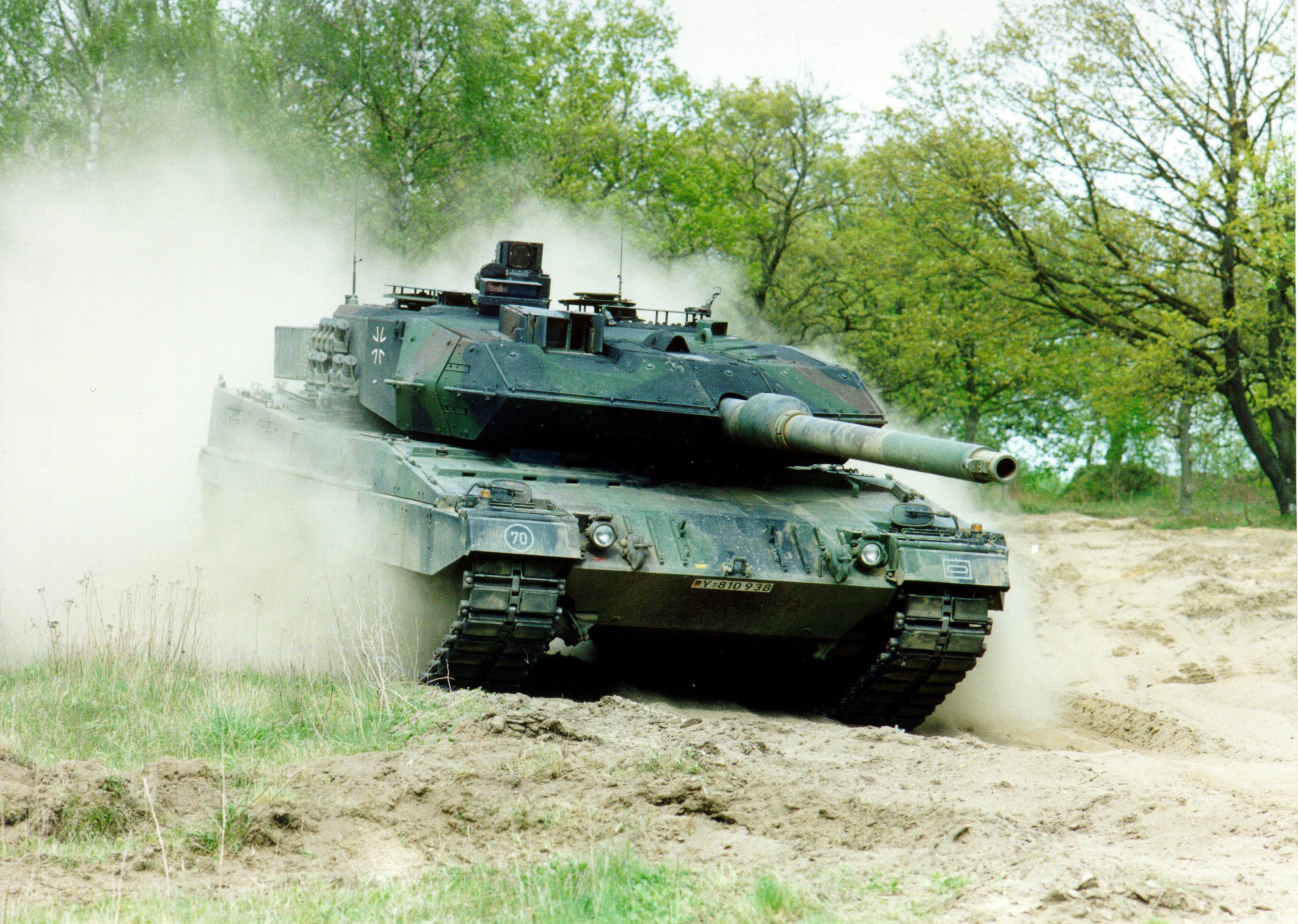 German Leopard 2 tank in action