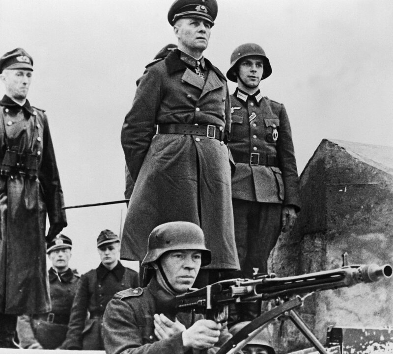 German military officers at a fortification