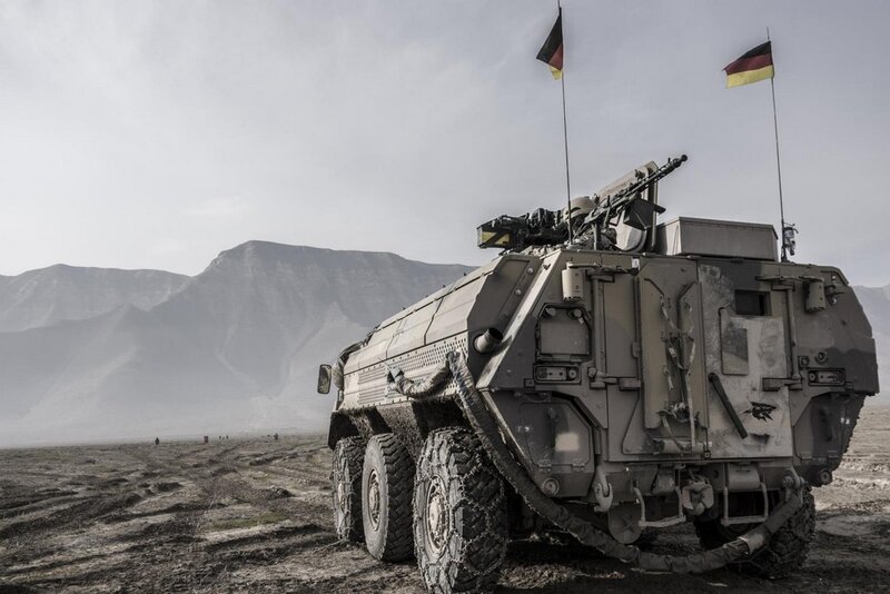 German military vehicle in desert