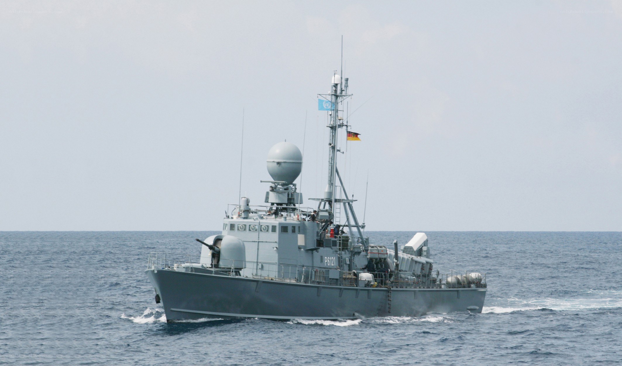 German naval vessel at sea