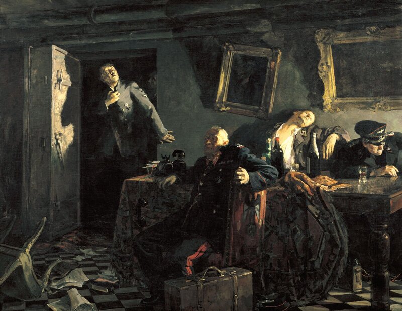 German officers in a bunker
