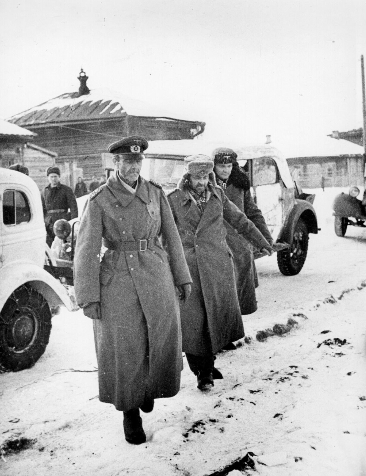 German officers in winter