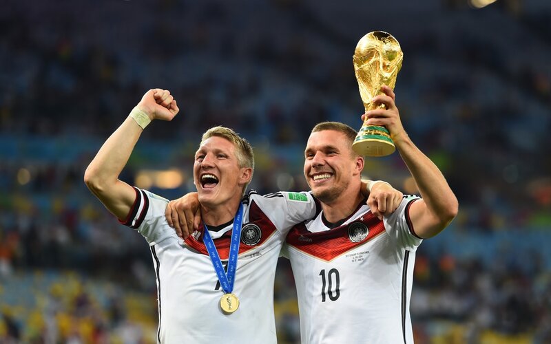 German players celebrate World Cup win