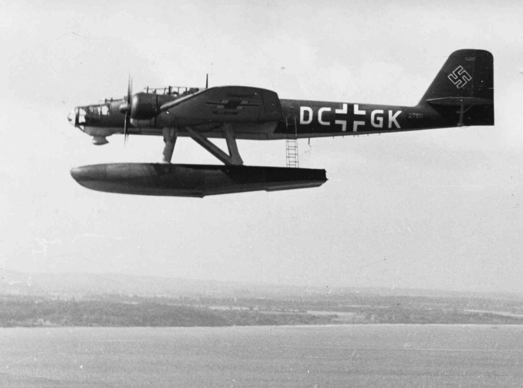 German seaplane in flight