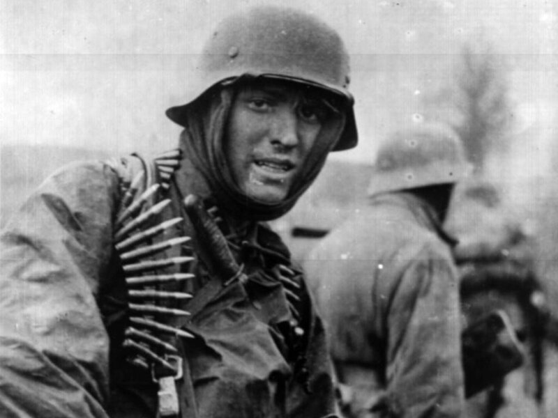 German soldier in combat