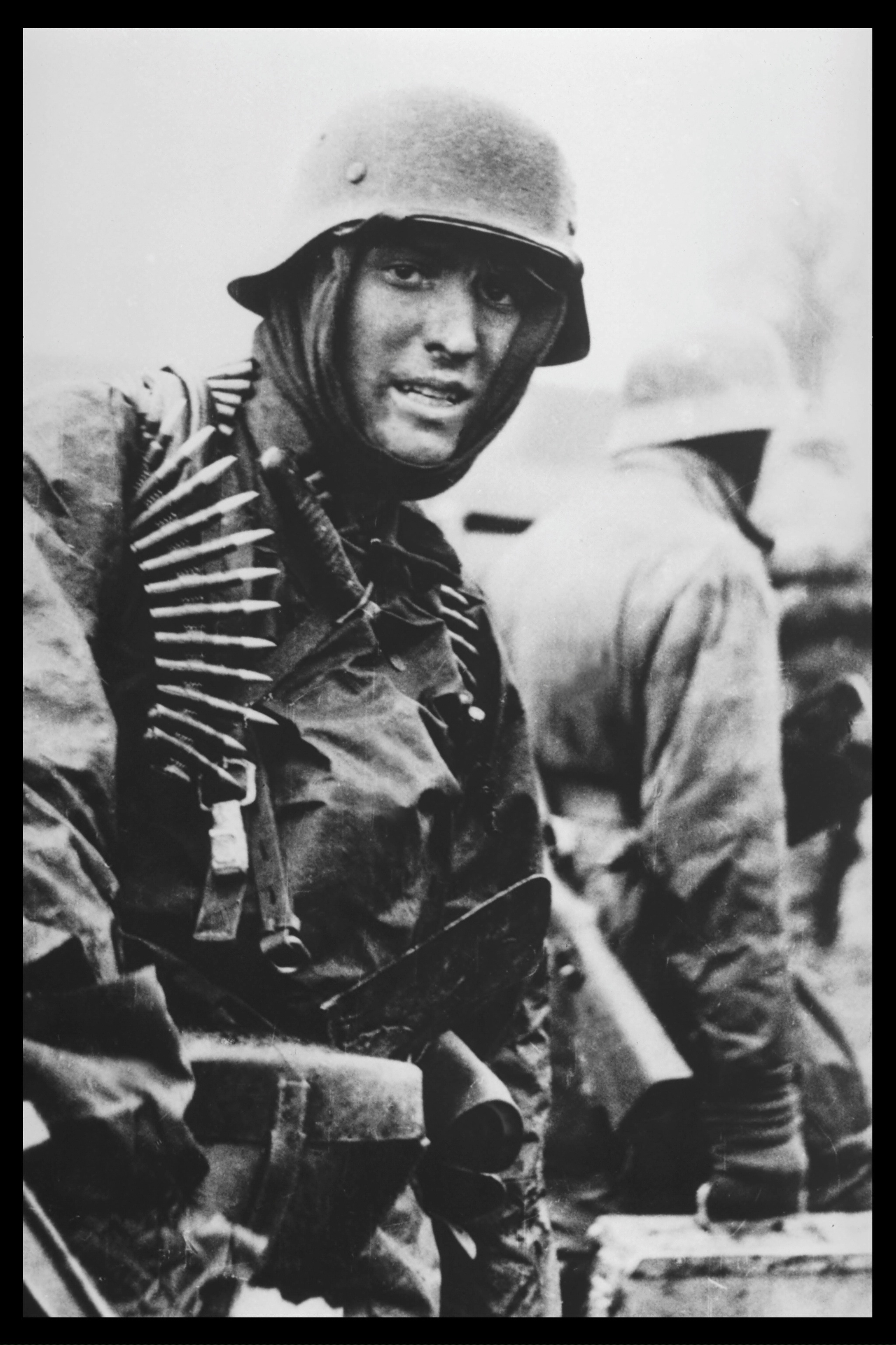 German soldier in combat