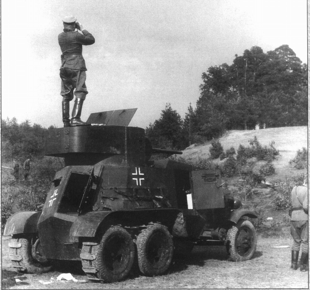 German soldier on armored vehicle