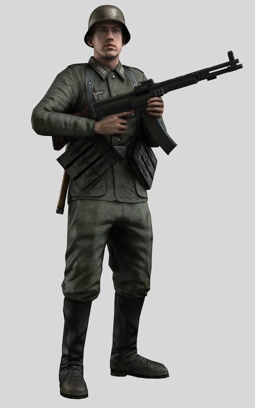 German soldier with rifle