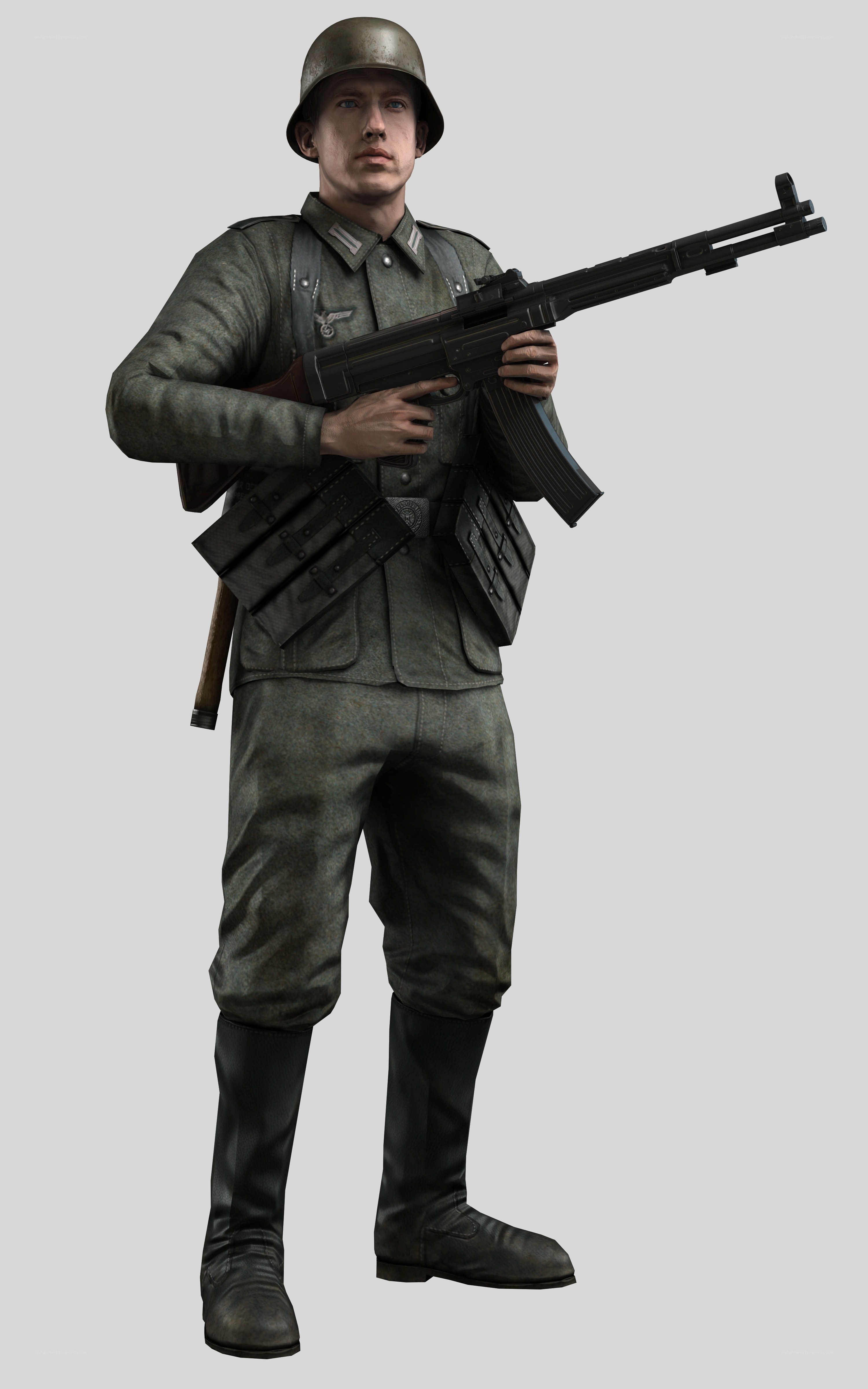 German soldier with rifle