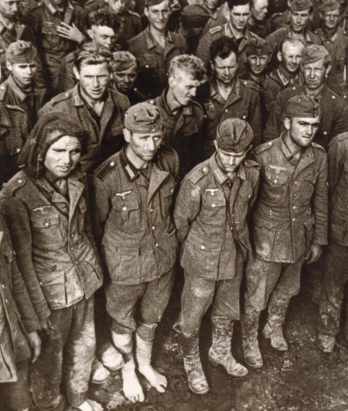 German soldiers after battle