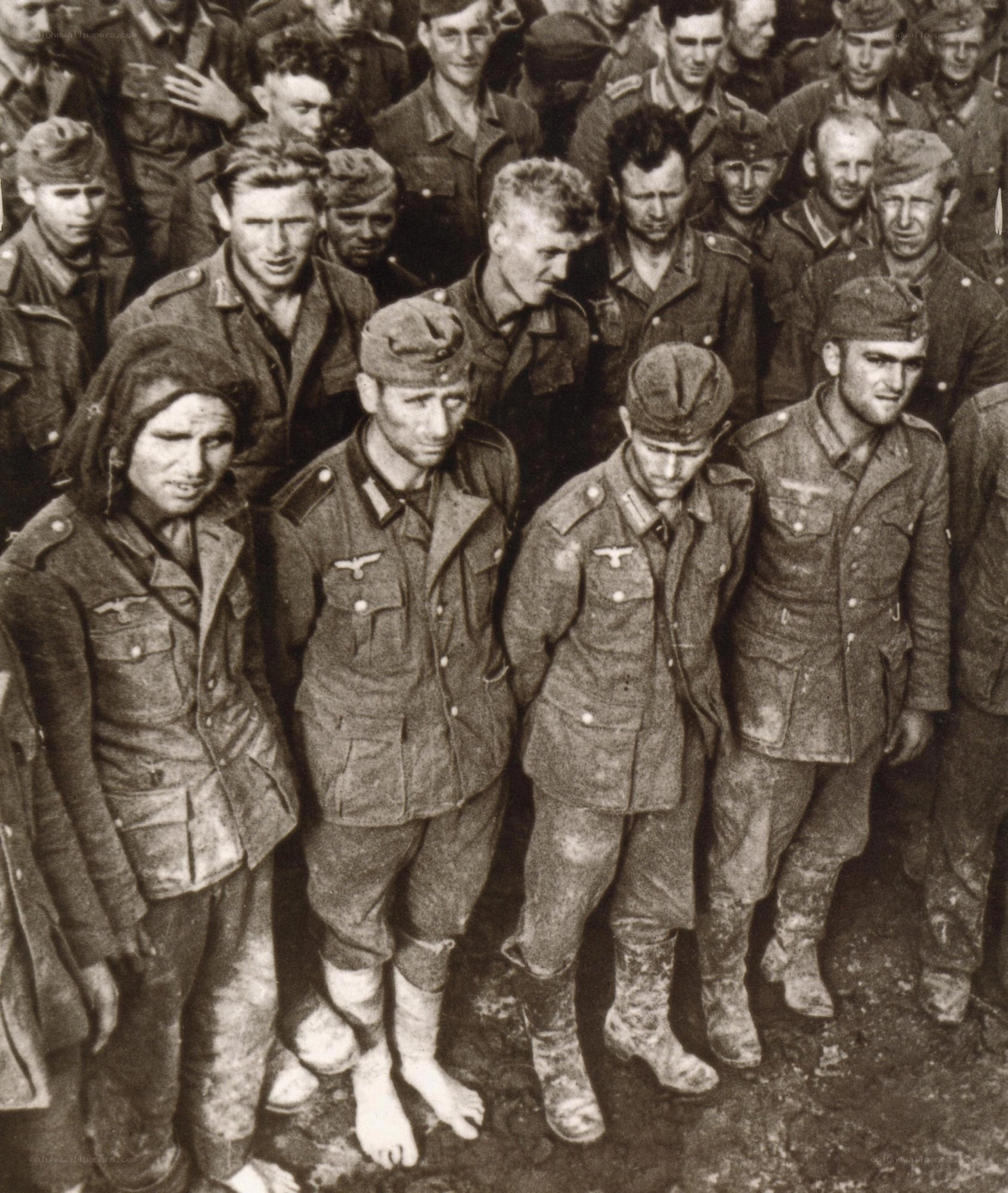 German soldiers after battle